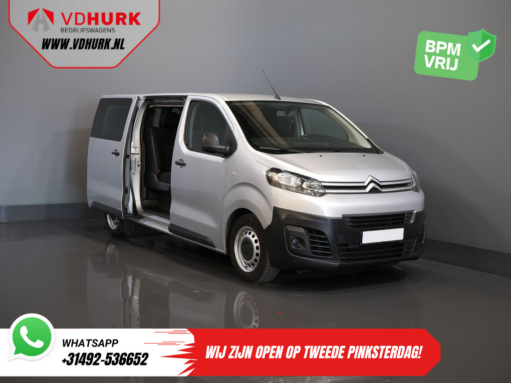 Citroën Jumpy Bestelbus 2.0 HDI 125 pk BPM VRIJ! DC Dubbel Cabine Climate/ Carplay/ Cruise/ Navi/ Trekhaak/ PDC 8