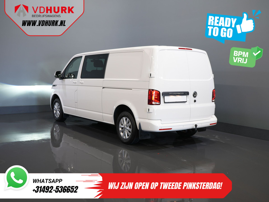 Volkswagen Transporter Bestelbus 2.0 TDI 150 pk Aut. L2 DC Dubbel Cabine BPM VRIJ! Ready2Go 2xSchuifdeur/ Adapt Cruise/ LED/ Standkachel/ Stoelverw./ Carplay/ Ca 1