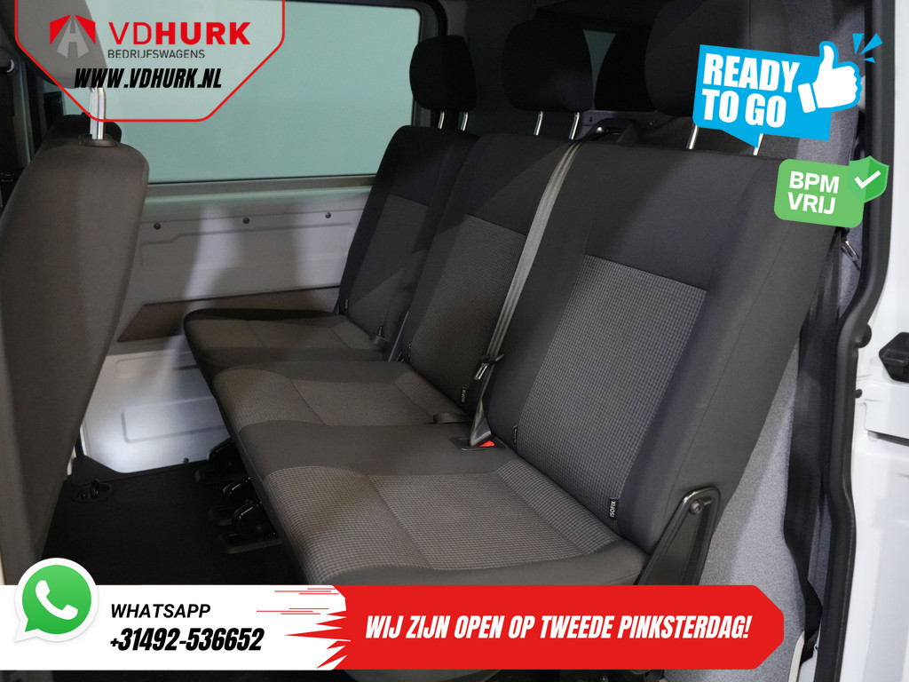 Volkswagen Transporter Bestelbus 2.0 TDI 150 pk Aut. L2 DC Dubbel Cabine BPM VRIJ! Ready2Go 2xSchuifdeur/ Adapt Cruise/ LED/ Standkachel/ Stoelverw./ Carplay/ Ca 17