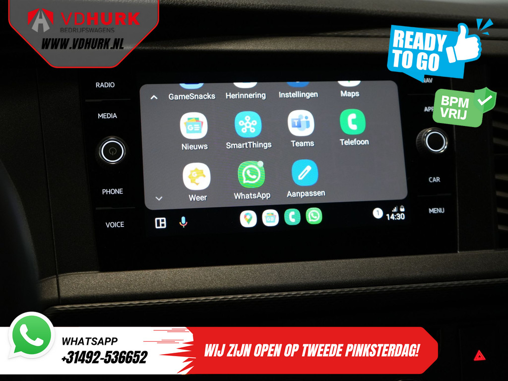 Volkswagen Transporter Bestelbus 2.0 TDI 150 pk Aut. L2 DC Dubbel Cabine BPM VRIJ! Ready2Go 2xSchuifdeur/ Adapt Cruise/ LED/ Standkachel/ Stoelverw./ Carplay/ Ca 23