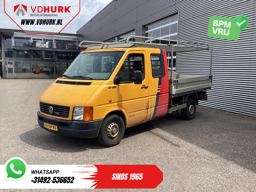 Volkswagen Lt 35 Open laadbak 2.8 TDI 130 pk L3 DC Dubbel Cabine EXPORT ONLY Open laadbak 2.8t Trekverm./ 6 persoons/ Imperiaal/ Trekhaak/ 210x194x40 8