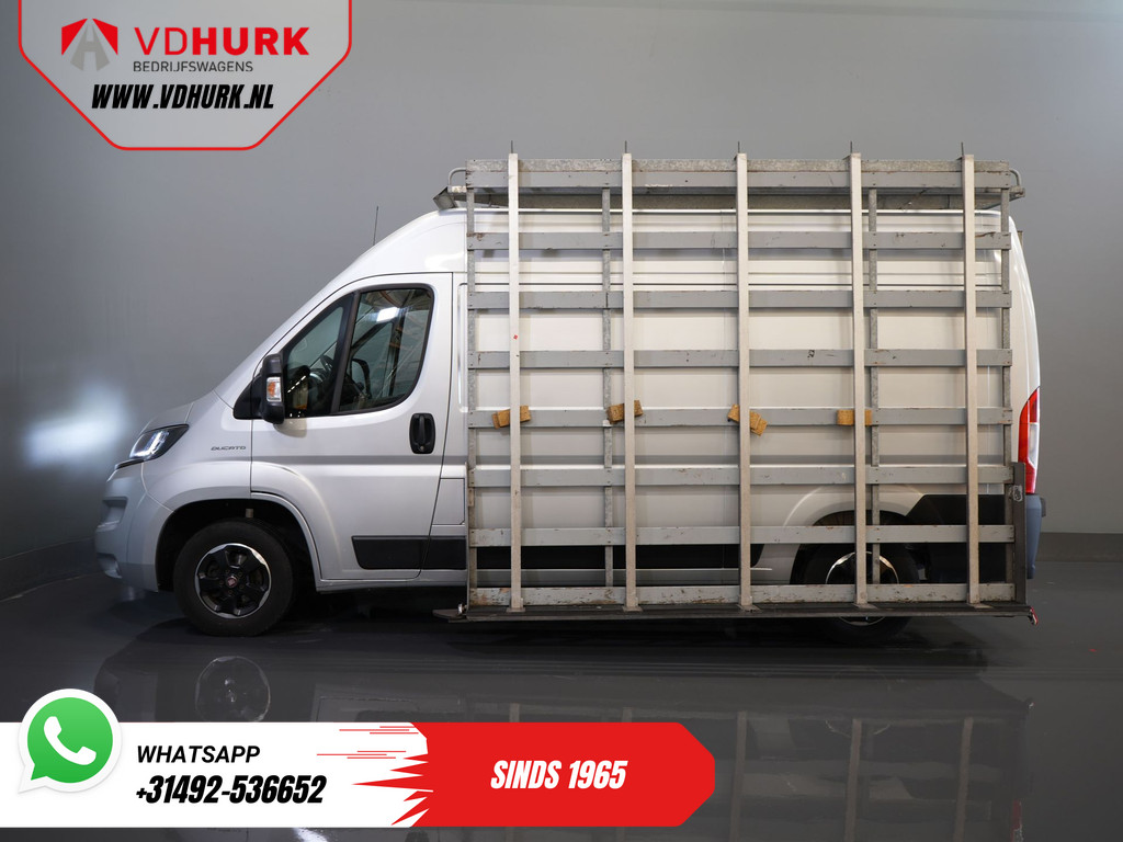 Fiat Ducato Bestelbus 2.3 MJ 120 pk L2H2 BPM VRIJ! Glasresteel/ Glastransporter/ Glaswagen/ Navi/ Climate/ Camera/ 2.5t Trekverm/ Imperiaal 9