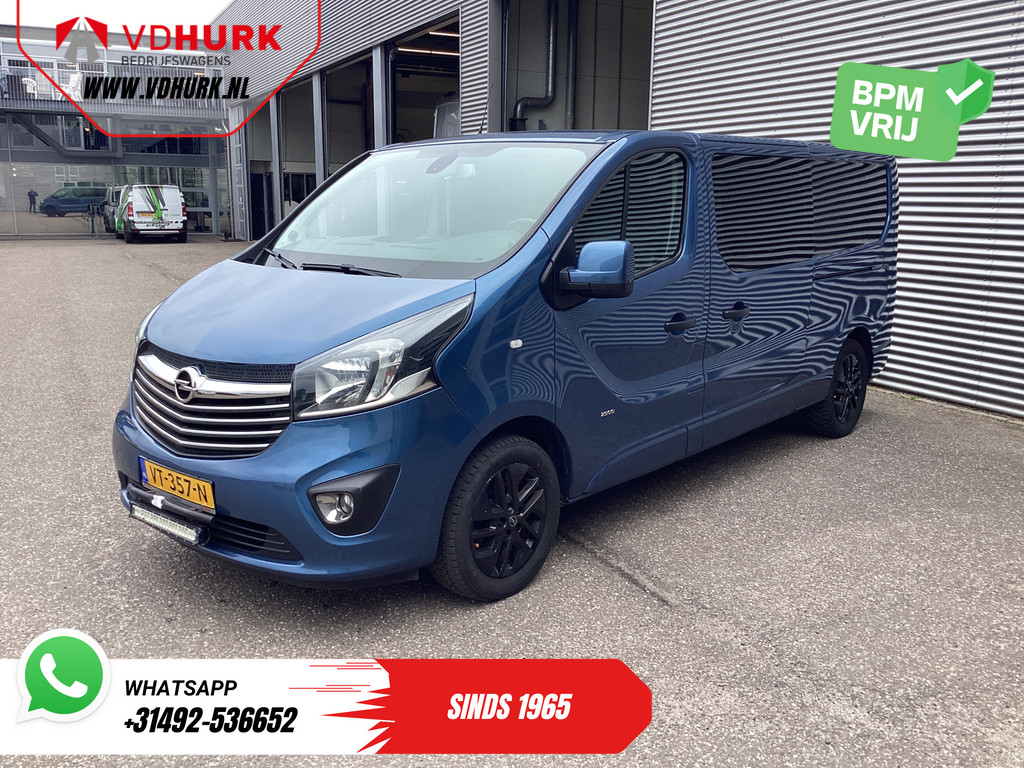 Opel Vivaro Bestelbus 1.6 CDTI 140 pk L2 DC Dubbel Cabine EXPORT ONLY 2x Schuifdeur/ Leder/ Climate/ Carplay/ Camera/ Cruise/ PDC/ Trekhaak/ LMV 7