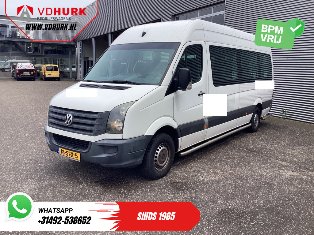 Volkswagen Crafter Personenvervoer 35 2.0 TDI L3H2 EXPORT ONLY! €9.559 incl BTW/BPM Rolstoellift/ 9 Pers/ 9P/ Sidebars/ Rearbar/ Airco 7