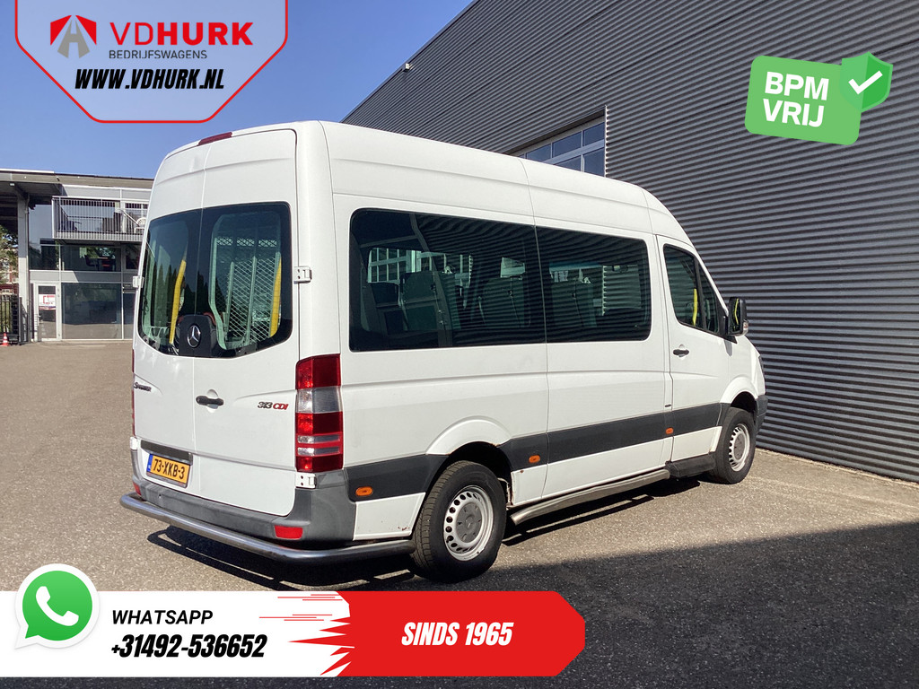 Mercedes-Benz Sprinter Personenvervoer 313 2.2 CDI L2H2 €9.922 Incl. BTW BPM VRIJ! EXPORT ONLY Combi/ 9 Persoons/ Kombi/ 9P/ Airco/ Rolstoellift 9