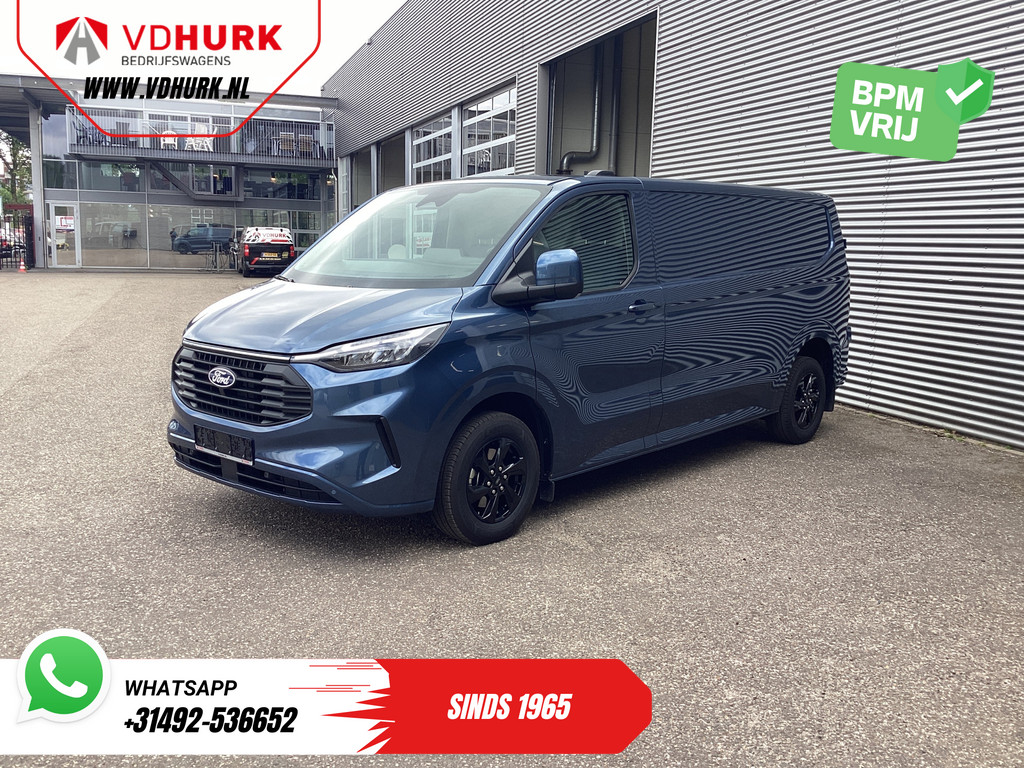 Ford Transit Custom Bestelbus 300 2.0 TDCI 150 pk L2 Limited BPM VRIJ! Garantie tot 3-28'/ LED/ Adapt.Cruise/ Navi/ Stuurverw./ Stoelverw./ Carplay/ Camera/ P 7