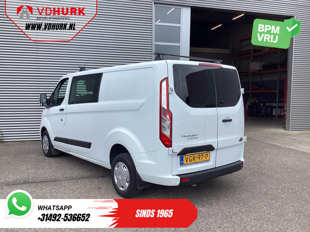 Ford Transit Custom Bestelbus 2.0 TDCI L2 Trend DC Dubbel Cabine BPM VRIJ! Stoelverw./ Carplay/ 2.7t Trekverm./ Navi/ PDC/ Cruise 1