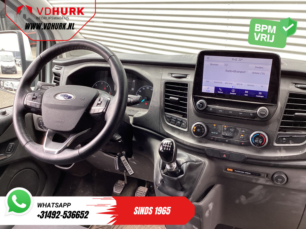 Ford Transit Custom Bestelbus 2.0 TDCI L2 Trend DC Dubbel Cabine BPM VRIJ! Stoelverw./ Carplay/ 2.7t Trekverm./ Navi/ PDC/ Cruise 2