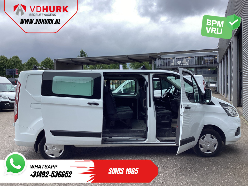 Ford Transit Custom Bestelbus 2.0 TDCI L2 Trend DC Dubbel Cabine BPM VRIJ! Stoelverw./ Carplay/ 2.7t Trekverm./ Navi/ PDC/ Cruise 5