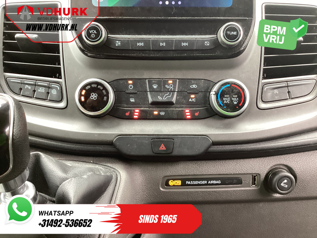Ford Transit Custom Bestelbus 320 2.0 TDCI 130 pk L2 Trend BPM VRIJ! 2.8t Trekverm./ Stoelverw./ Carplay/ Camera/ PDC/ Cruise/ Trekhaak 14