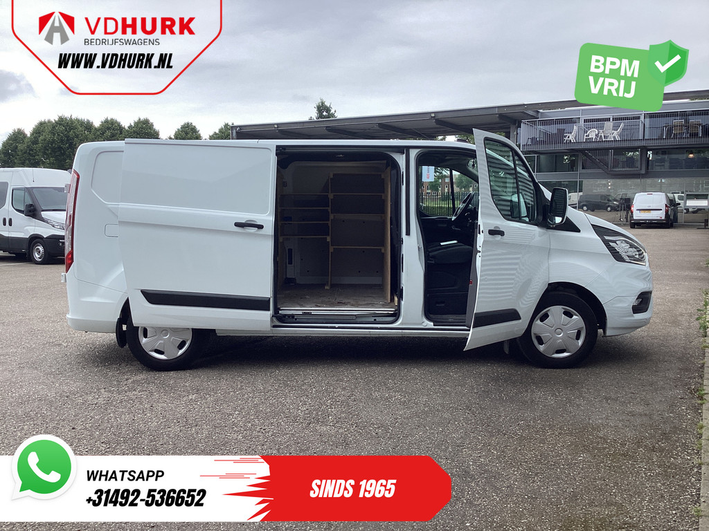 Ford Transit Custom Bestelbus 320 2.0 TDCI 130 pk L2 Trend BPM VRIJ! 2.8t Trekverm./ Stoelverw./ Carplay/ Camera/ PDC/ Cruise/ Trekhaak 5