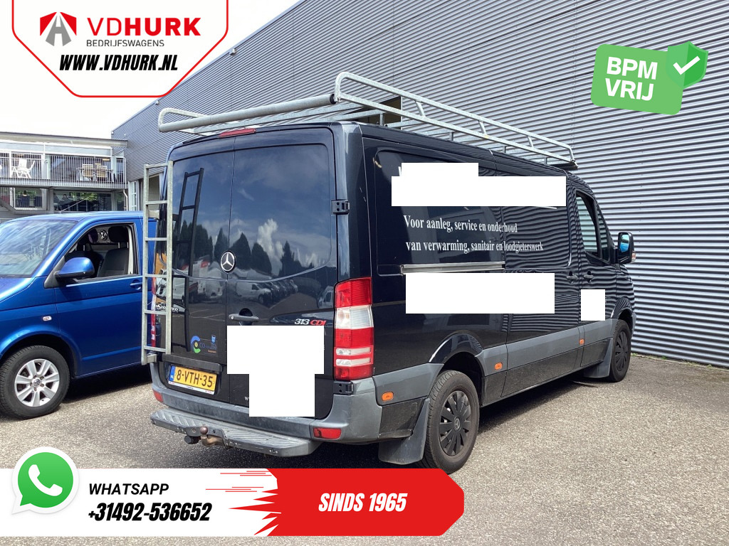 Mercedes-Benz Sprinter Bestelbus 313 2.2 CDI L2 EXPORT ONLY Imperiaal + Ladder/ Airco/ Cruise/ PDC/ Trekhaak 12