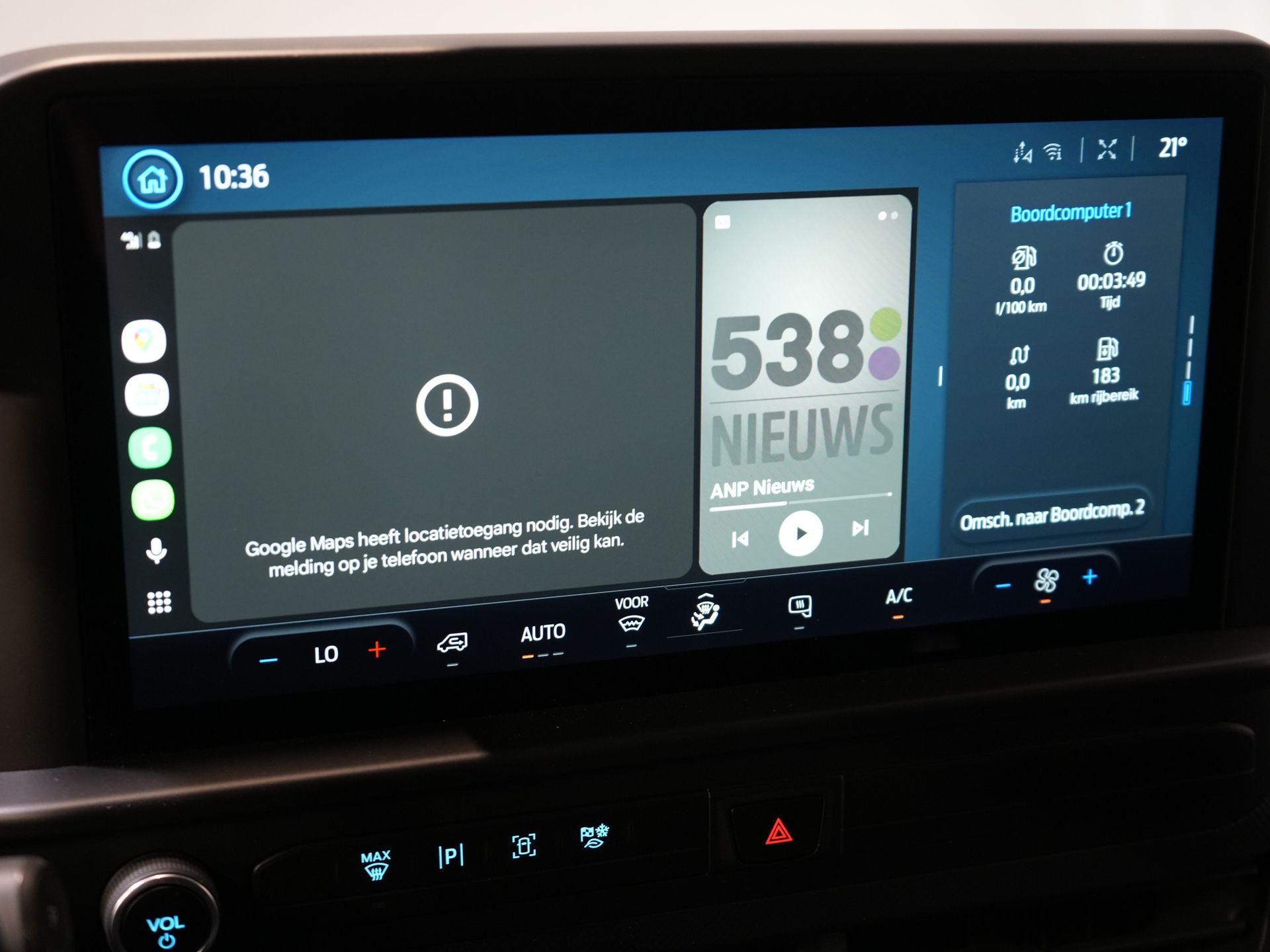 Ford Transit Custom Bestelbus 320 2.0 TDCI 136 pk Aut. L2 Trend BPM VRIJ! Garantie 3-28'/ LED/ Adapt.Cruise/ 2.7t Trekverm./ Carplay/ Camera/ Trekhaak 24