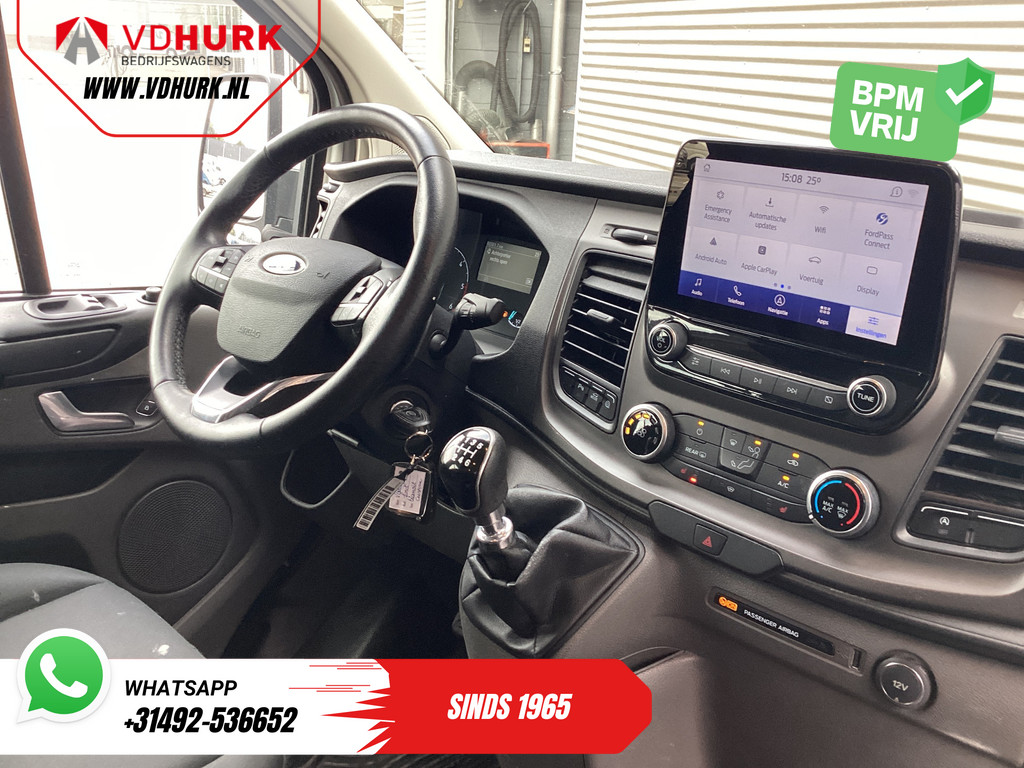 Ford Transit Custom Bestelbus 2.0 TDCI L2 Trend DC Dubbel Cabine BPM VRIJ! NL Auto/ Stoelverw./ Carplay/ 2.7t Trekverm./ Navi/ PDC/ Cruise 2