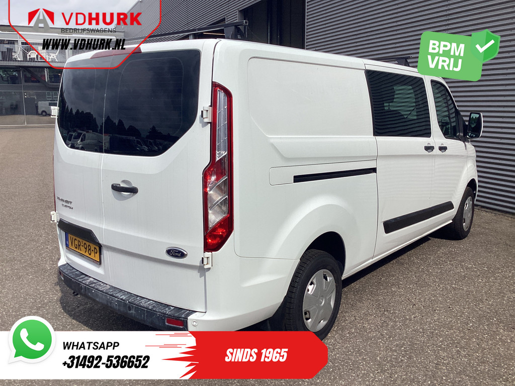 Ford Transit Custom Bestelbus 2.0 TDCI L2 Trend DC Dubbel Cabine BPM VRIJ! NL Auto/ Stoelverw./ Carplay/ 2.7t Trekverm./ Navi/ PDC/ Cruise 8