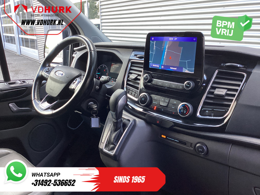 Ford Transit Custom Bestelbus 2.0 TDCI 170 pk Aut. L2 Limited DC Dubbel Cabine EXPORT ONLY Riem V.V/ Adapt.Cruise/ Bi-Xenon/ Leder/ 2xSchuifdeur/ Elek.Stoel/  2