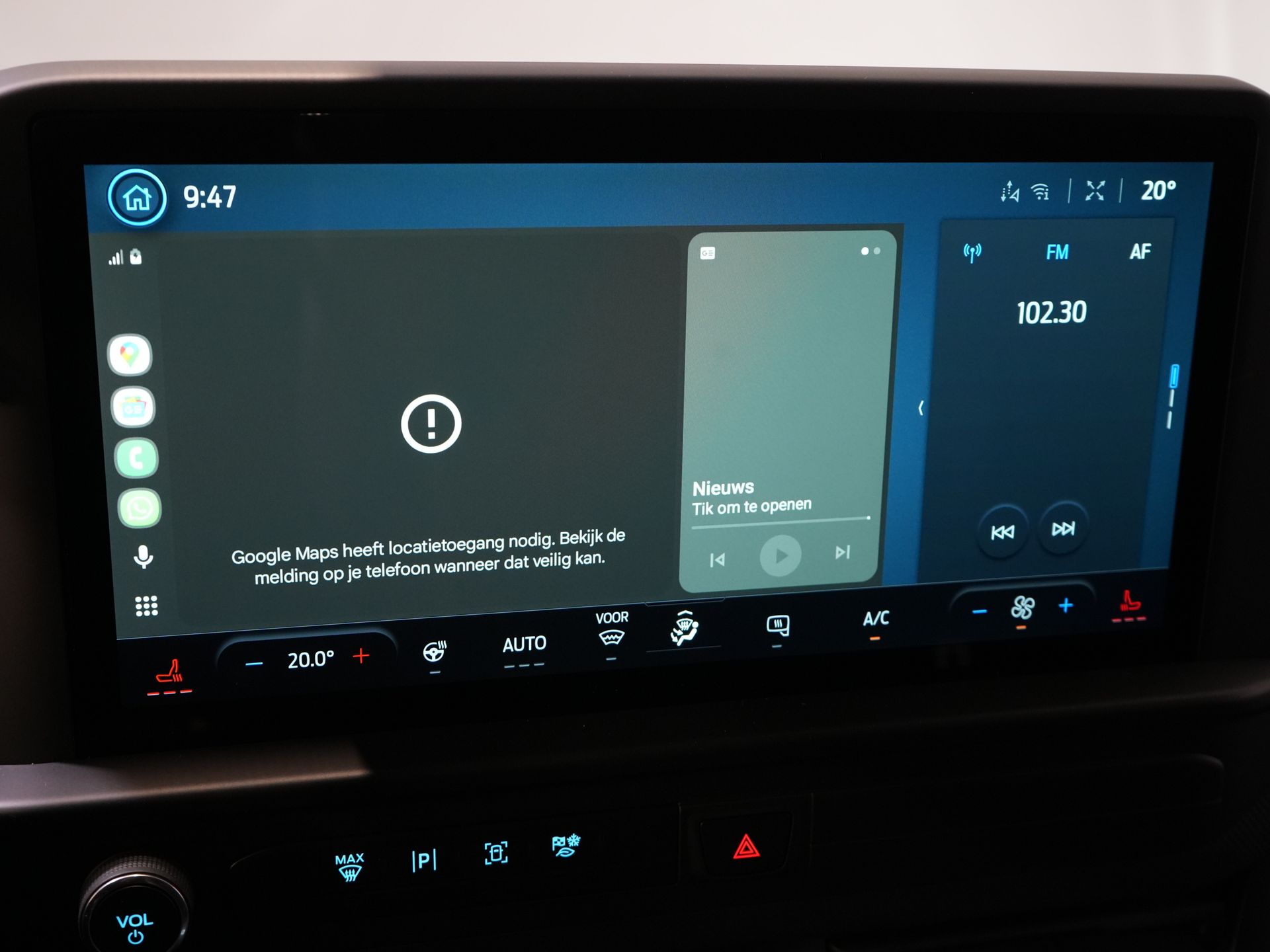 Ford E-Transit Custom Bestelbus 340 L2 65 kWh 330 km WLTP 2.3t Trekverm./ Snellader/ LED/ Standkachel/ Stoelverw./ Stuur.Verw./ Voorruit.Verw./ Carplay/ Camera/ 25