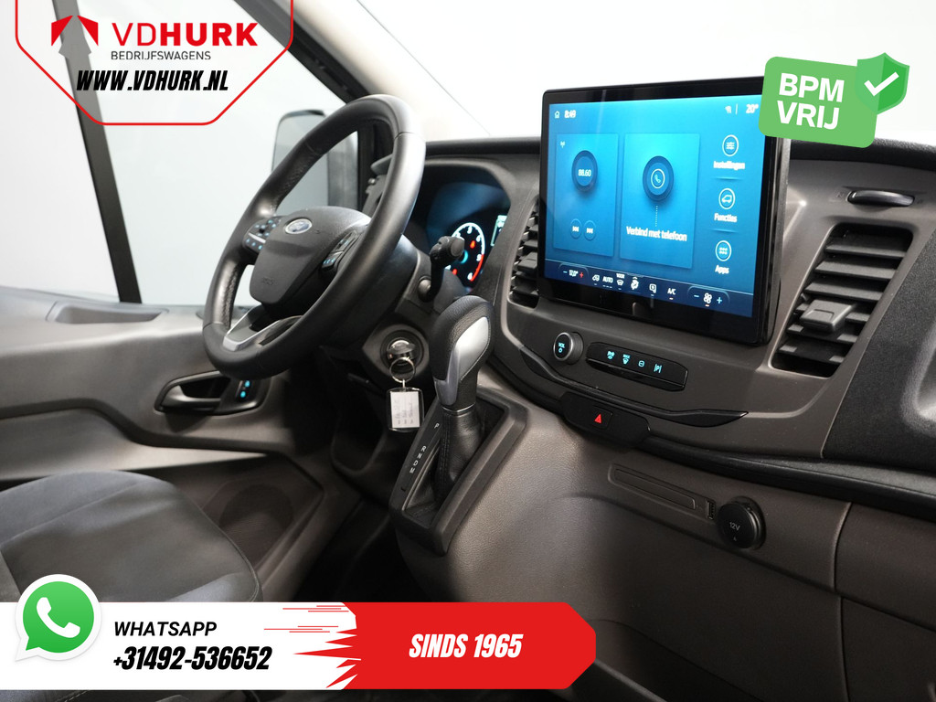 Ford Transit Bestelbus 350 2.0 TDCI 170 pk Aut. Jumbo L4H3 RWD BPM VRIJ! 270 Gr. Deuren/ Climate/ Betimmerd/ Camera/ Carplay/ Cruise/ PDC 2
