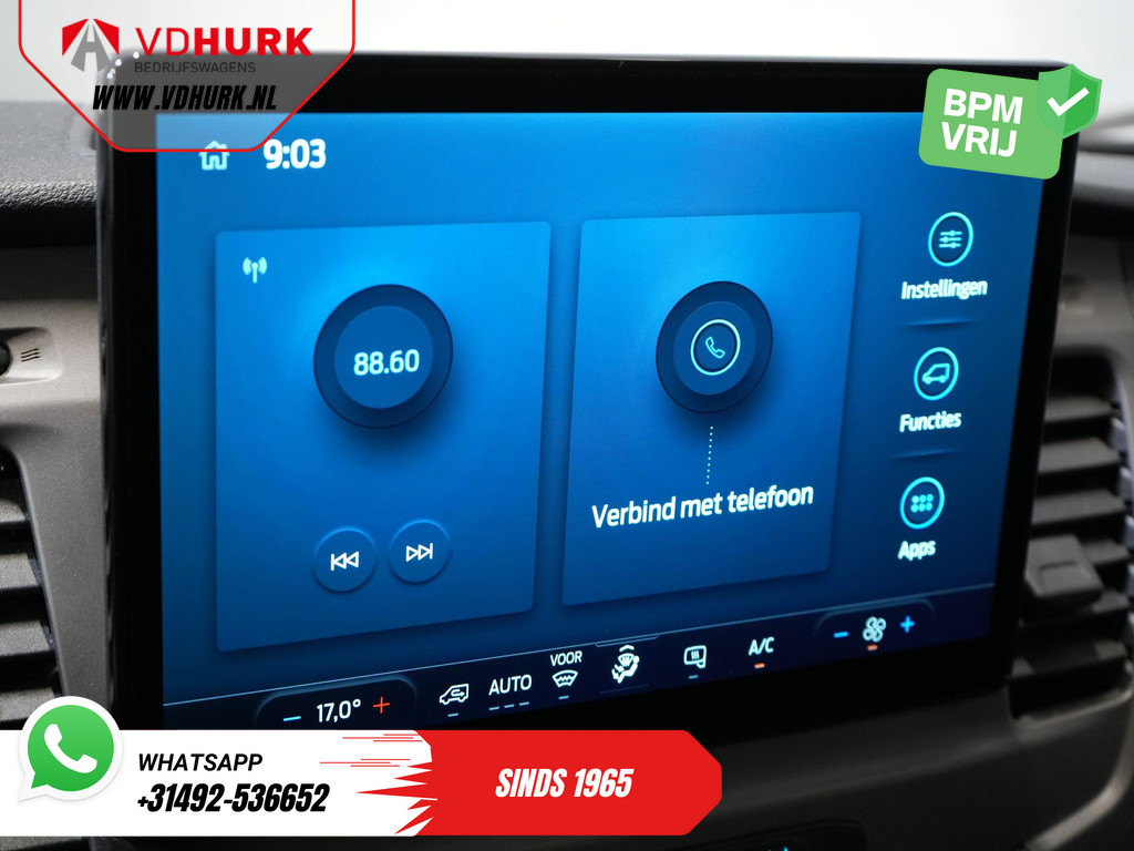 Ford Transit Bestelbus 350 2.0 TDCI 170 pk Aut. Jumbo L4H3 RWD BPM VRIJ! 270 Gr. Deuren/ Climate/ Betimmerd/ Camera/ Carplay/ Cruise/ PDC 24