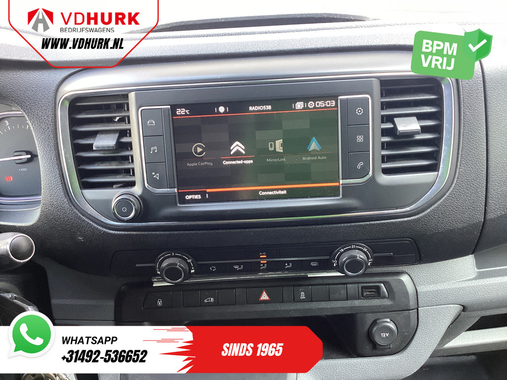 Citroën Jumpy Bestelbus 2.0 HDI 125 pk L3 EXPORT Inrichting/ Imperiaal/ Carplay/ Cruise/ Sidebars/ Airco/ PDC 12