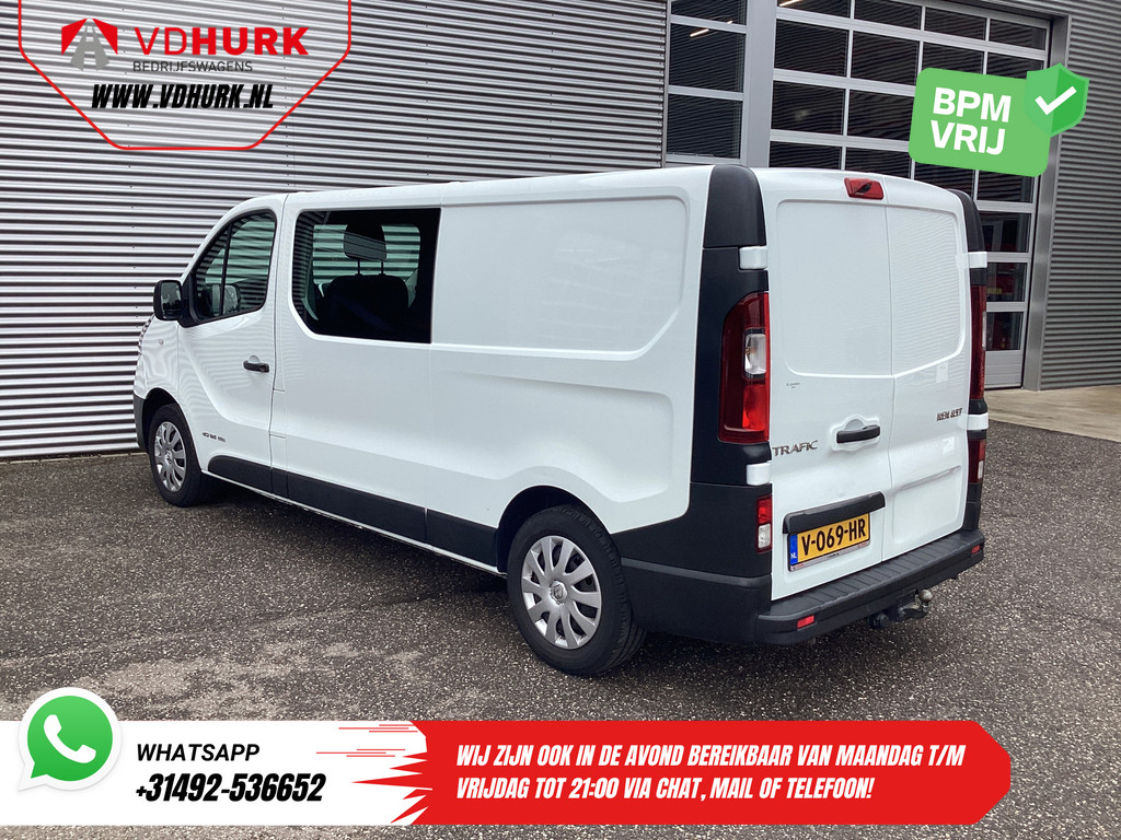 Renault Trafic Bestelbus 1.6 dCi 125 pk L2 DC Dubbel Cabine BPM VRIJ NL Auto/ Camera/ Cruise/ Navi/ Airco/ Trekhaak 1