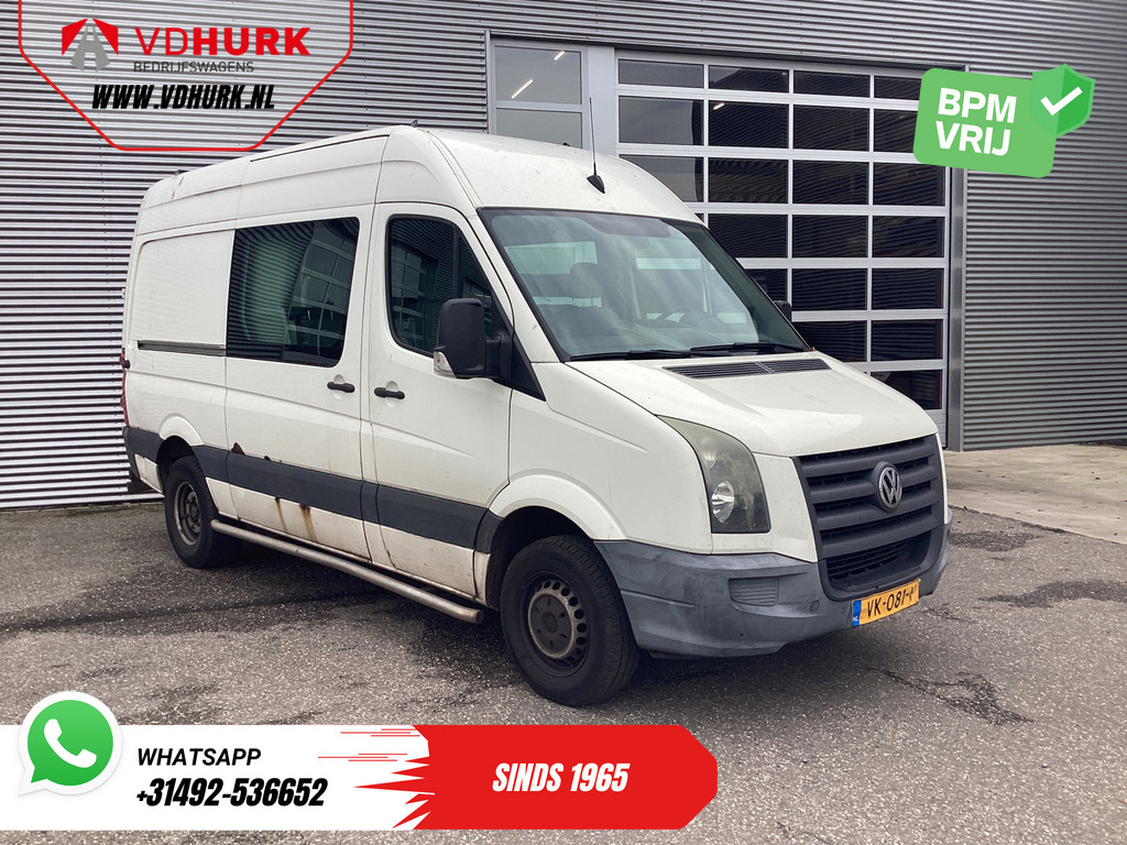 Volkswagen Crafter Bestelbus 50 2.5 TDI Aut. L2H2 DC Dubbel Cabine EXPORT 5 cil/ 3.5t Trekverm./ Airco/ 6 Pers./ 270Gr.Deuren/ Trekhaak 0