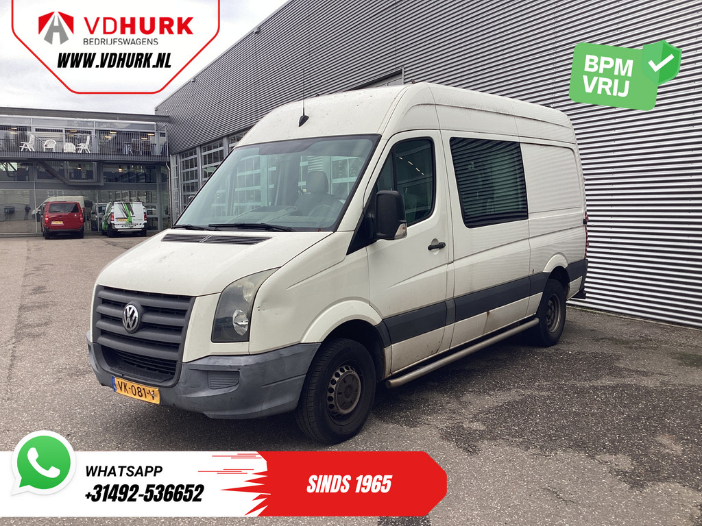 Volkswagen Crafter Bestelbus 50 2.5 TDI Aut. L2H2 DC Dubbel Cabine EXPORT 5 cil/ 3.5t Trekverm./ Airco/ 6 Pers./ 270Gr.Deuren/ Trekhaak 7