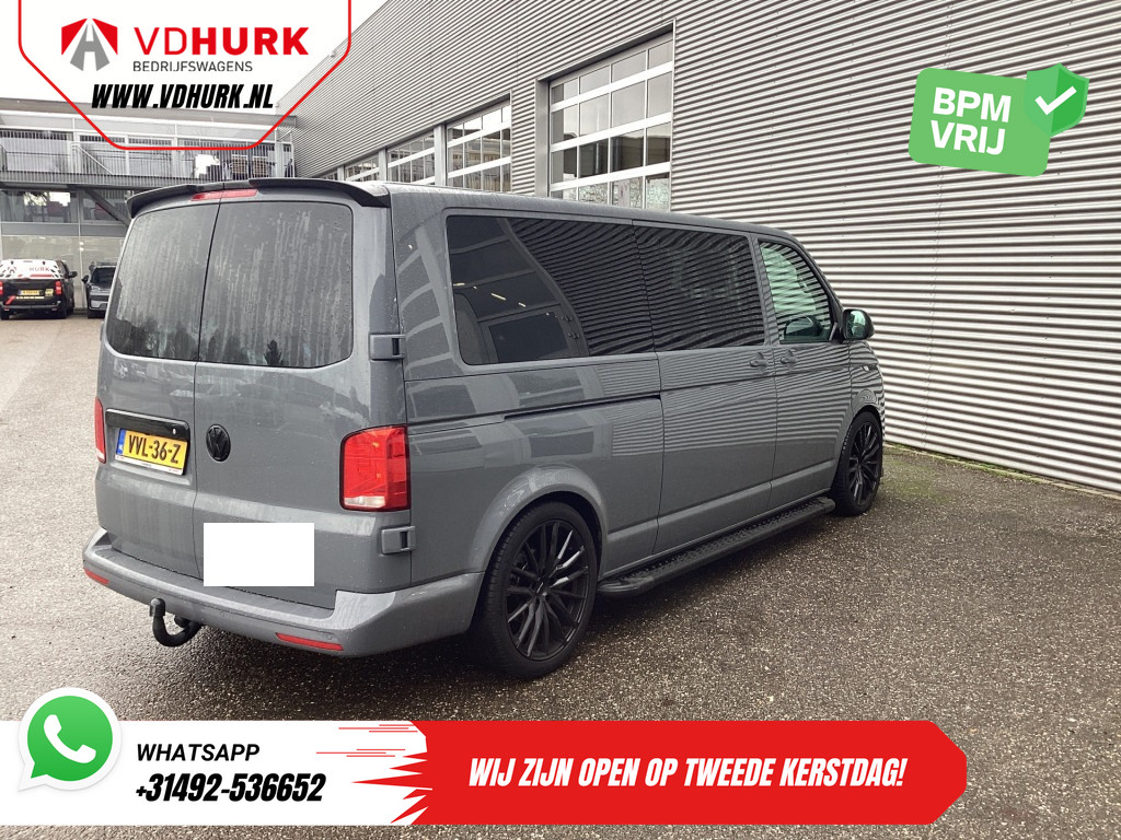 Volkswagen Transporter Bestelbus T6.1 2.0 TDI 150 pk DSG Aut. L2 DC Dubbel Cabine 6 Pers./ LED/ Leder/ Bilstein/ Alpine/ 20'' LMV/ Glasslook/ Alarm III/ Carplay/ 8