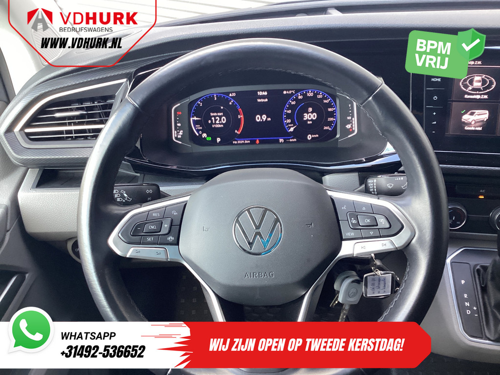 Volkswagen Transporter Bestelbus T6.1 2.0 TDI 150 pk DSG Aut. BPM VRIJ Virtual Cockpit/ 2.5t Trekverm./ CarPlay/ Camera/ Cruise/ Airco/ PDC 11
