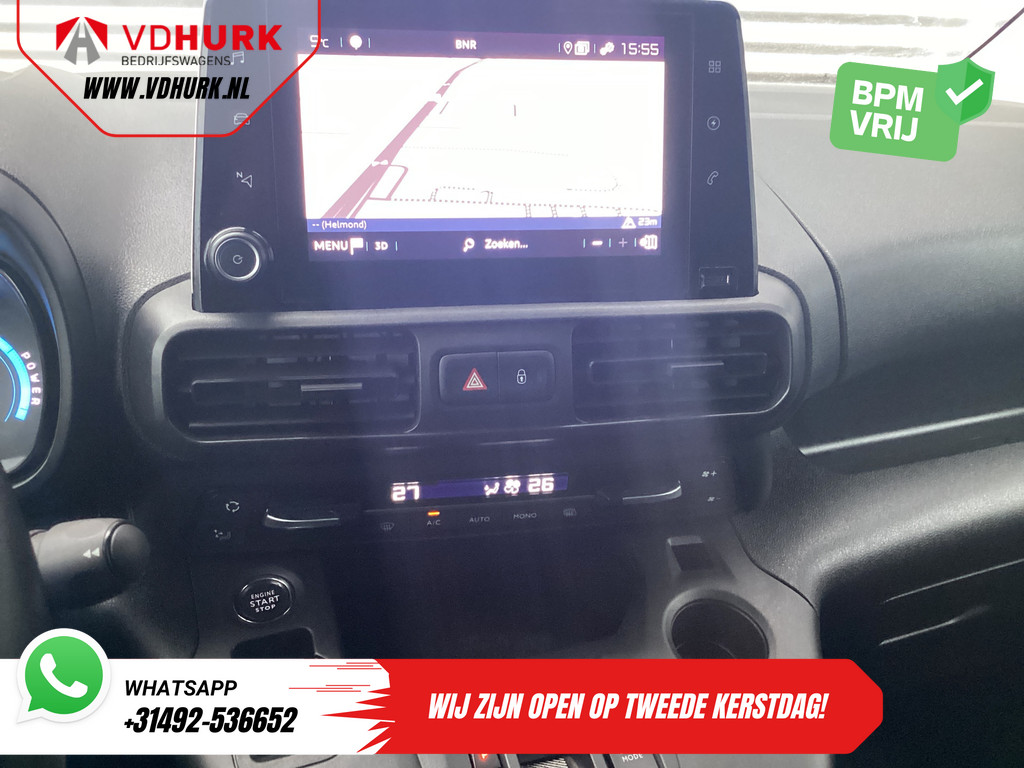 Citroën E-Berlingo Bestelbus Driver 50 kWh 275km WLTP MARGE Snellader/ 3Pers./ Carplay/ Camera/ Climate/ Trekhaak/ PDC V+A/ Keyless/ Head-Up 10