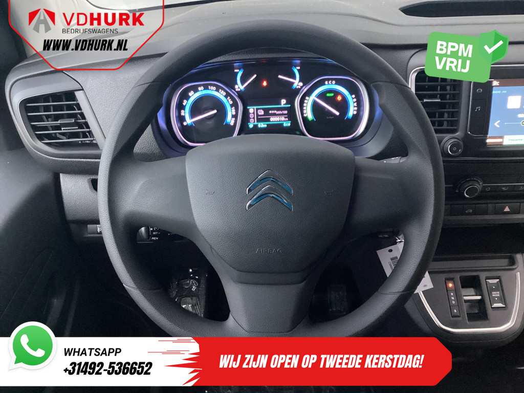 Citroën ë-Jumpy Bestelbus L2 75 kWh 330km WLTP Snellader/ 3 Pers./ Carplay/ Camera/ PDC/ Cruise/ Airco 12