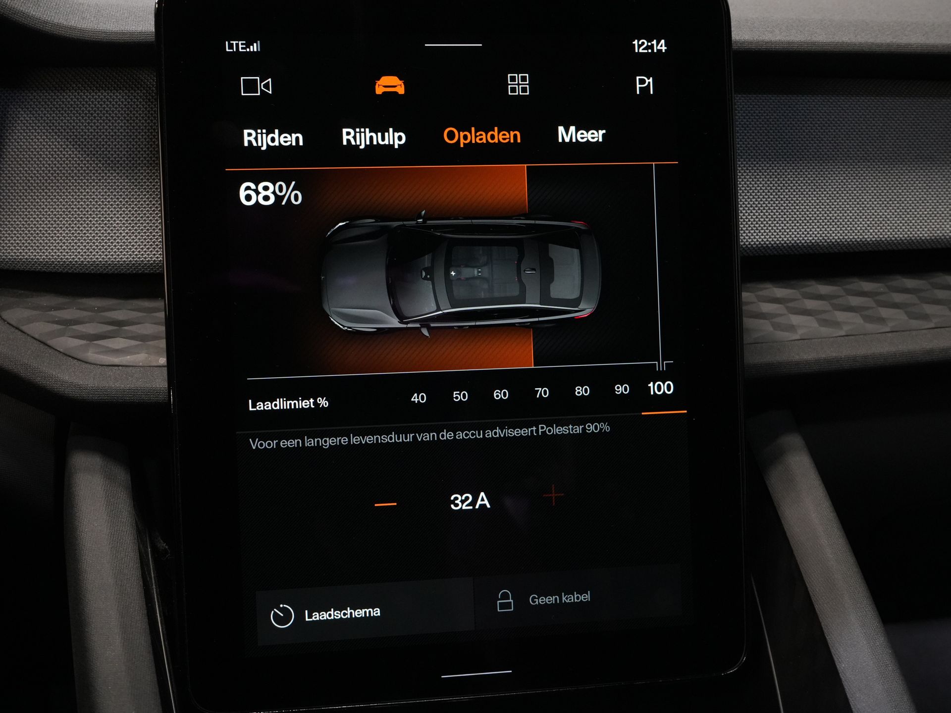 Polestar 2 Sedan Long Range 78 kWh 551 km WLTP LED/ Adapt.Cruise/ Memory/ Stoelverw./ 360 camera/ Carplay/ Navi/ Climate 26