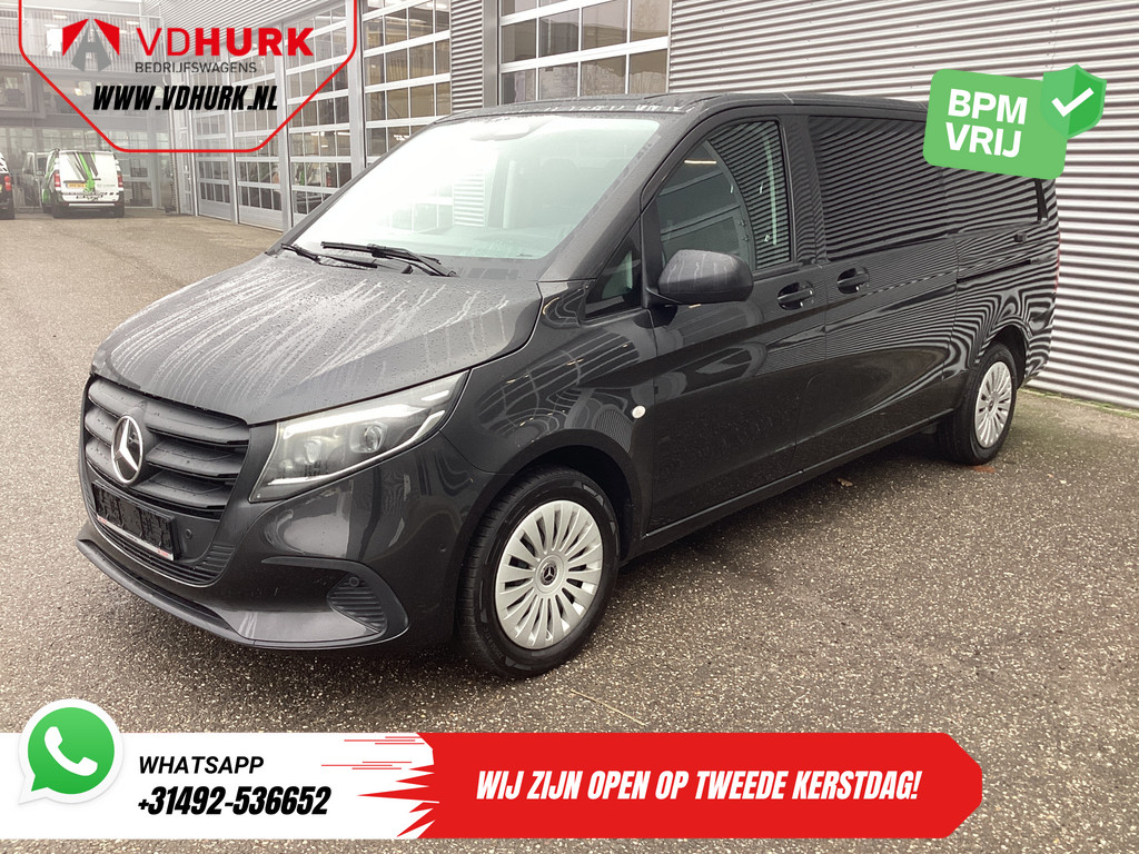 Mercedes-Benz Vito Bestelbus 116 CDI Aut. L3 DC Dubbel Cabine BPM VRIJ! 6 Pers./ 2xSchuifdeur/ LED/ Stoelverw./ 270Gr. Deuren/ Carplay/ Camera/ Cruise/ Trekh 7