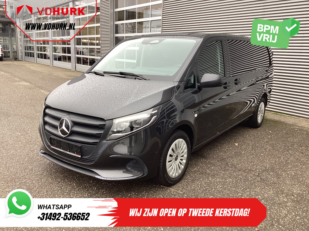 Mercedes-Benz Vito Bestelbus 116 CDI Aut. L3 DC Dubbel Cabine BPM VRIJ! 6 Pers./ 2xSchuifdeur/ LED/ Stoelverw./ 270Gr. Deuren/ Carplay/ Camera/ Cruise/ Trekh 7