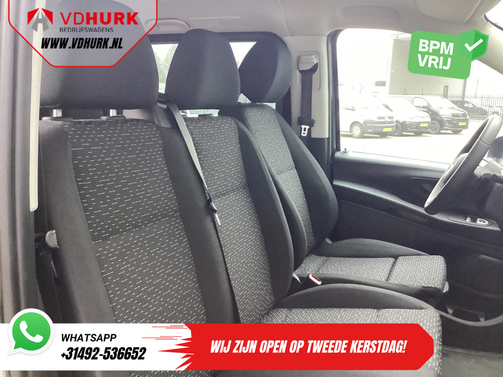 Mercedes-Benz Vito Bestelbus 116 CDI Aut. L3 DC Dubbel Cabine BPM VRIJ! 6 Pers./ 2xSchuifdeur/ LED/ Stoelverw./ 270Gr. Deuren/ Carplay/ Camera/ Cruise/ Trekh 9