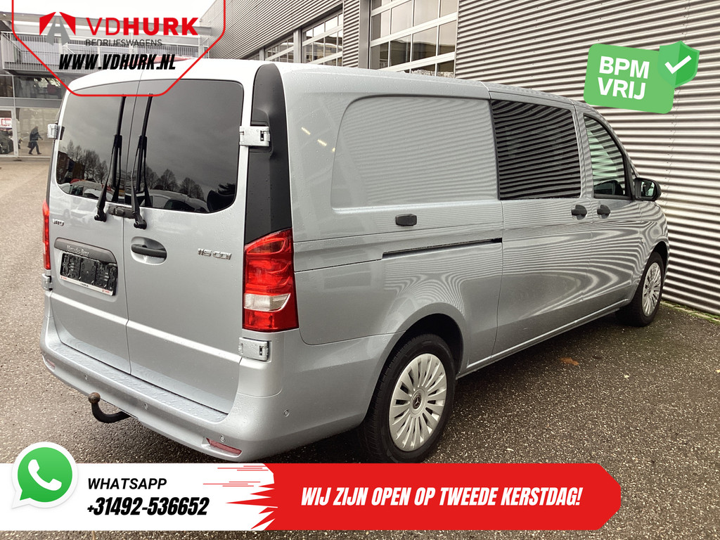 Mercedes-Benz Vito Bestelbus 116 CDI Aut. L3 DC Dubbel Cabine BPM VRIJ! 6 Pers./ 2xSchuifdeur/ LED/ Stoelverw./ 270Gr. Deuren/ Carplay/ Camera/ Cruise/ Trekh 8