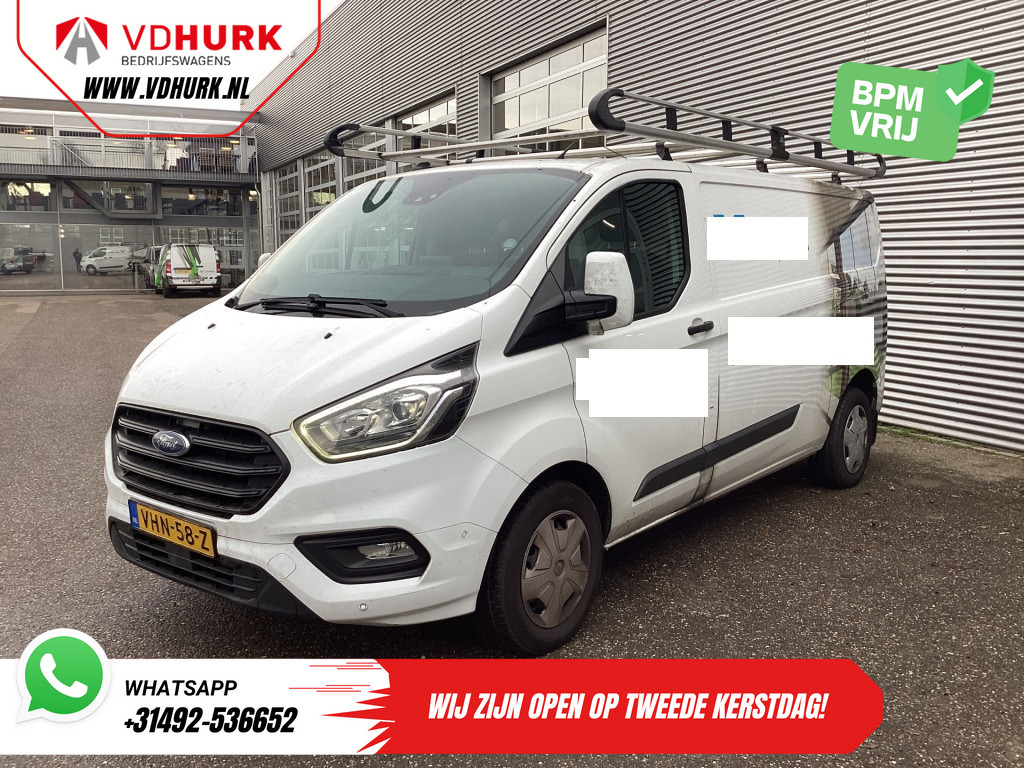 Ford Transit Custom Bestelbus 2.0 TDCI 130 pk L2 Trend EXPORT Carplay/ 2.8t trekverm./ Stoelverw./ Imperiaal/ Navi/ Cruise/ Airco/ Camera/ PDC 7