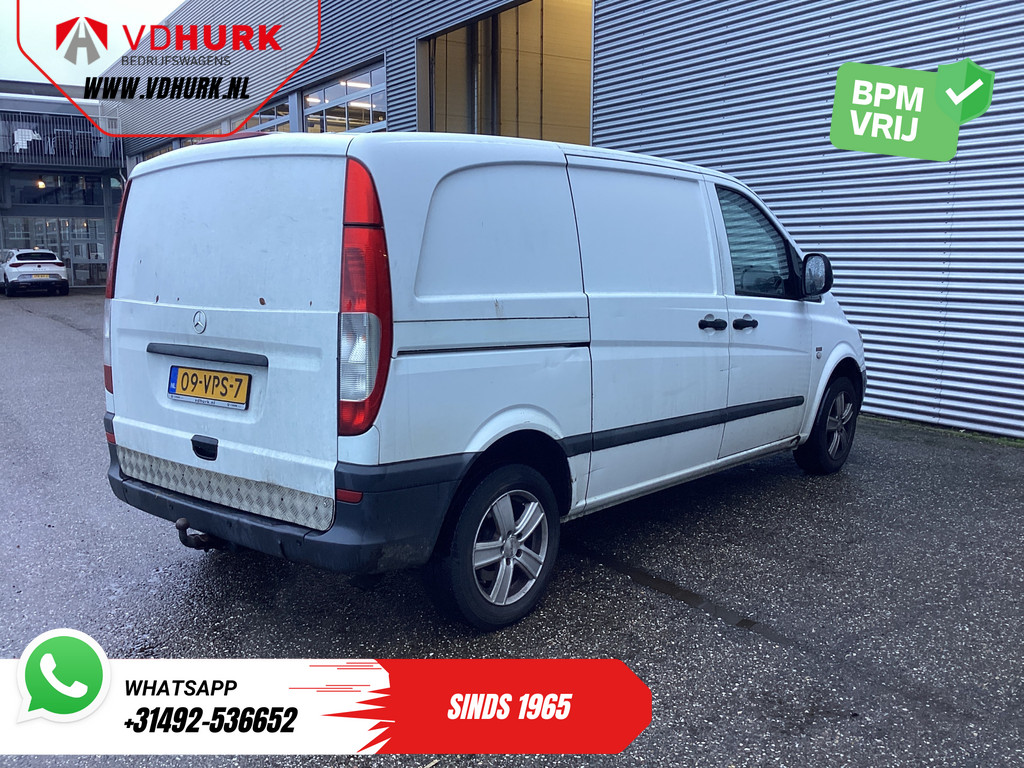 Mercedes-Benz Vito Bestelbus 109 CDI EXPORT NL Auto/ Airco/ 16”LMV/ PDC/ Trekhaak/ Betimmerd/ Radio 7