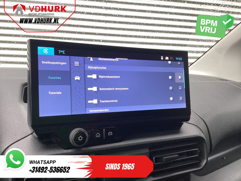 Citroën E-Berlingo Bestelbus 50 kWh 335 WLTP L2 2x Schuifdeur/ Snellader/ 3 Pers./ Keyless/ Adapt.Cruise/ Navi/ Carplay/ Camera/ LMV/ PDC/ Airco 14