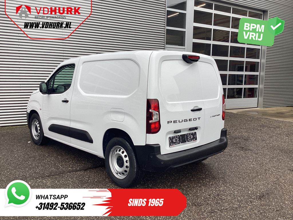 Peugeot e-Partner Bestelbus 50 kWh 336 km WLTP Snellader/ Warmtepomp/ Adapt.Cruise/ Virtual Cockpit/ Stuurverw./ Carplay/ 360 Camera/ Standkachel/ Climate/  1