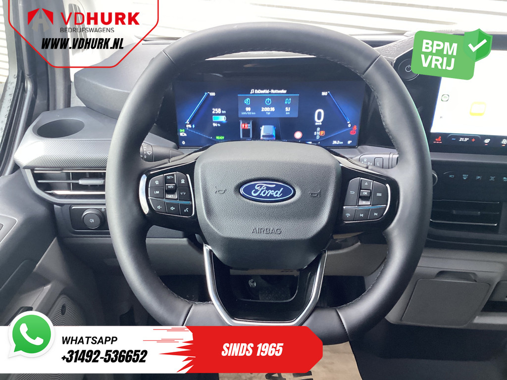 Ford E-Transit Custom Bestelbus 340 71 kWh 218 pk 340 km WLTP L2 Limited 2x Elek.Schuif/ 2.3t Trekverm./ Snellader/ Matrix LED/ B&O/ Adapt.Cruise/ Standkachel/  11