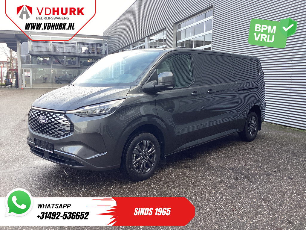 Ford E-Transit Custom Bestelbus 340 71 kWh 218 pk 340 km WLTP L2 Limited 2x Elek.Schuif/ 2.3t Trekverm./ Snellader/ Matrix LED/ B&O/ Adapt.Cruise/ Standkachel/  8