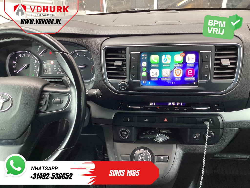 Toyota ProAce Worker Bestelbus 2.0 D-4D Aut. L2 Adapt.Cruise/ Head-Up/ Standkachel/ Carplay/ 2x Schuifdeur/ Stoelverw./ Keyless/ Climate/ Navi/ Camera/ PDC/ 17 12
