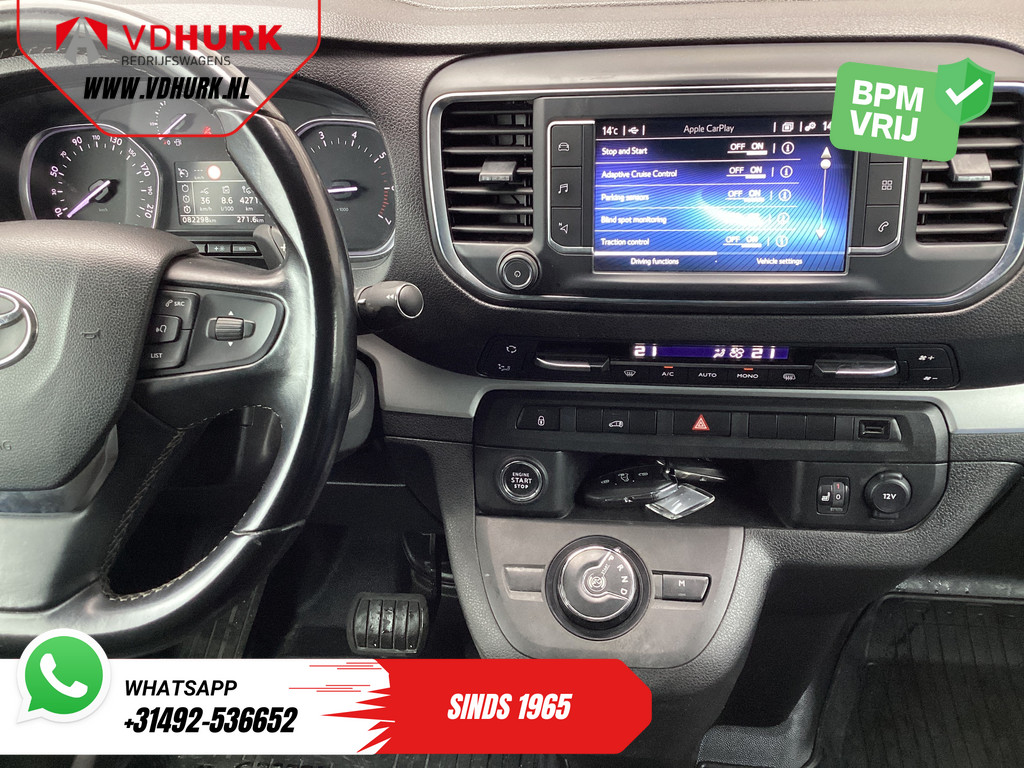 Toyota ProAce Worker Bestelbus 2.0 D-4D Aut. L2 Adapt.Cruise/ Head-Up/ Standkachel/ Carplay/ 2x Schuifdeur/ Stoelverw./ Keyless/ Climate/ Navi/ Camera/ PDC/ 17 13