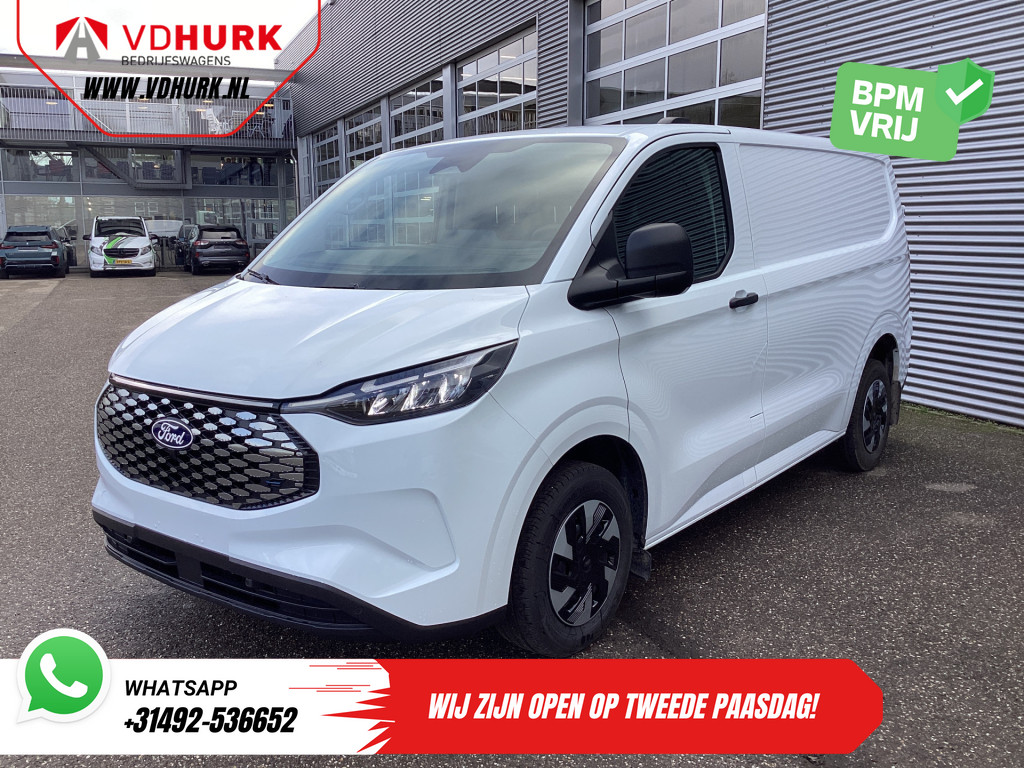 Ford E-Transit Custom Bestelbus Trend 65 kWh 330 km WLTP Garantie t/m 2029/ LED/ Standkachel/ Snellader/ 2.3t Trekverm./ Stuurverw./ Stoelverw./ Carplay/ Camera 7