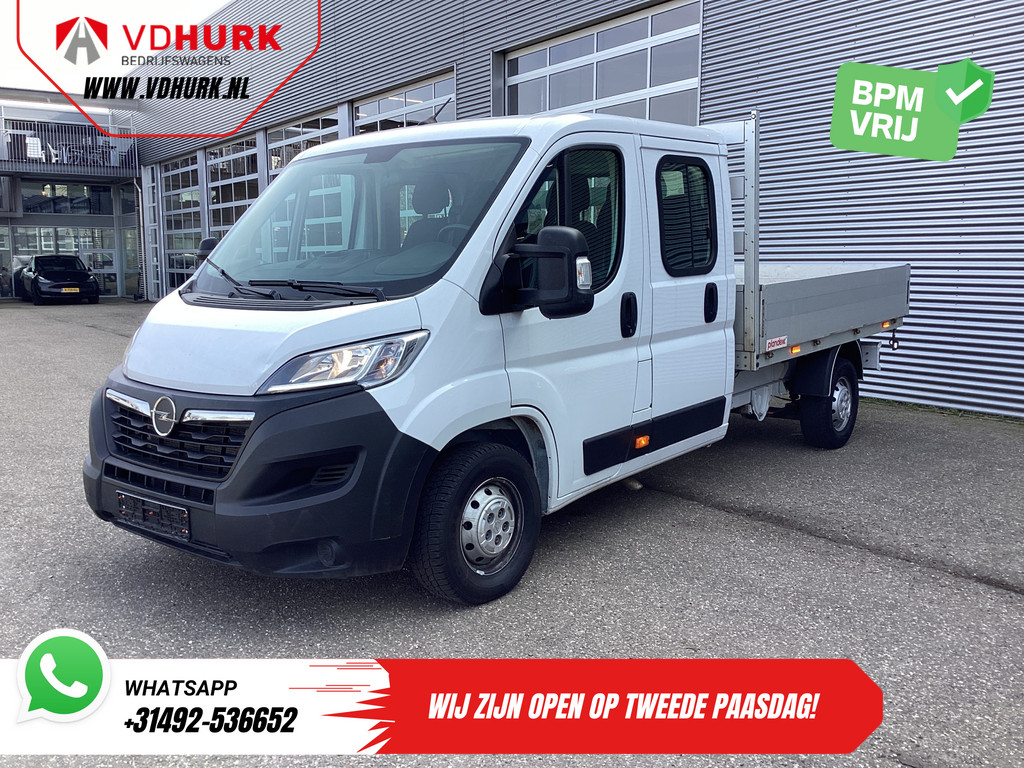 Opel Movano Open laadbak 2.2 140 pk DC Dubbel Cabine Open Laadbak/ 7 Pers./ 2.5t Trekverm./ Cruise/ Airco/ 288x215x35/ Pick up 7
