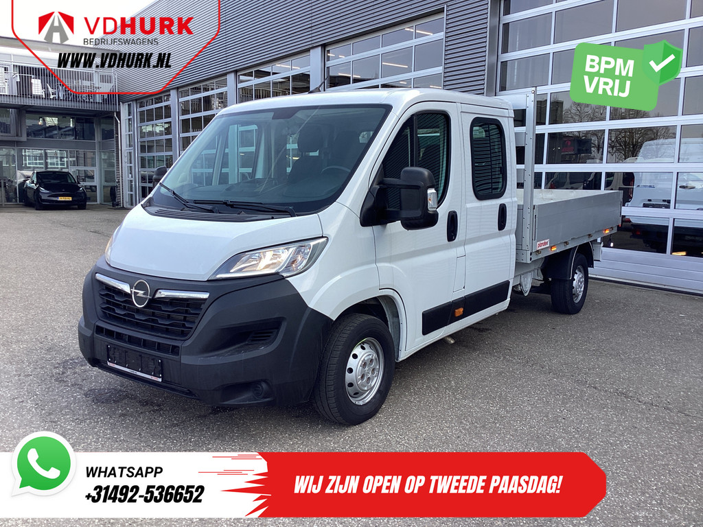 Opel Movano Open laadbak 2.2 140 pk DC Dubbel Cabine Open Laadbak/ 7 Pers./ 2.5t Trekverm./ Cruise/ Airco/ 288x215x35/ Pick up 7