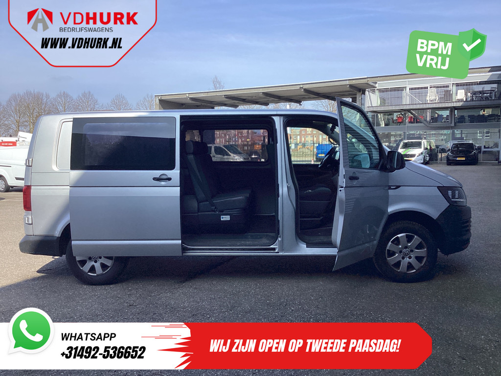 Volkswagen Transporter Bestelbus 2.0 TDI 150 pk L2 DC Dubbel Cabine EXPORT 2.5t Trekverm./ Airco/ Camera/ Cruise/ 16”LMV/ Trekhaak 5