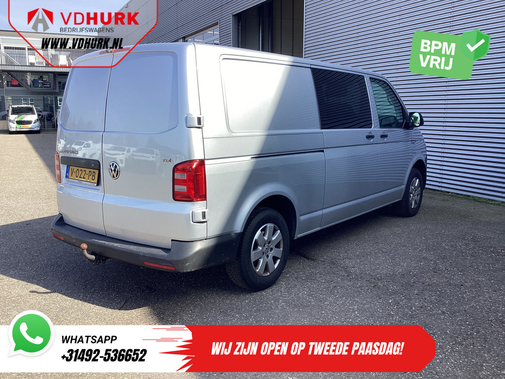 Volkswagen Transporter Bestelbus 2.0 TDI 150 pk L2 DC Dubbel Cabine EXPORT 2.5t Trekverm./ Airco/ Camera/ Cruise/ 16”LMV/ Trekhaak 8