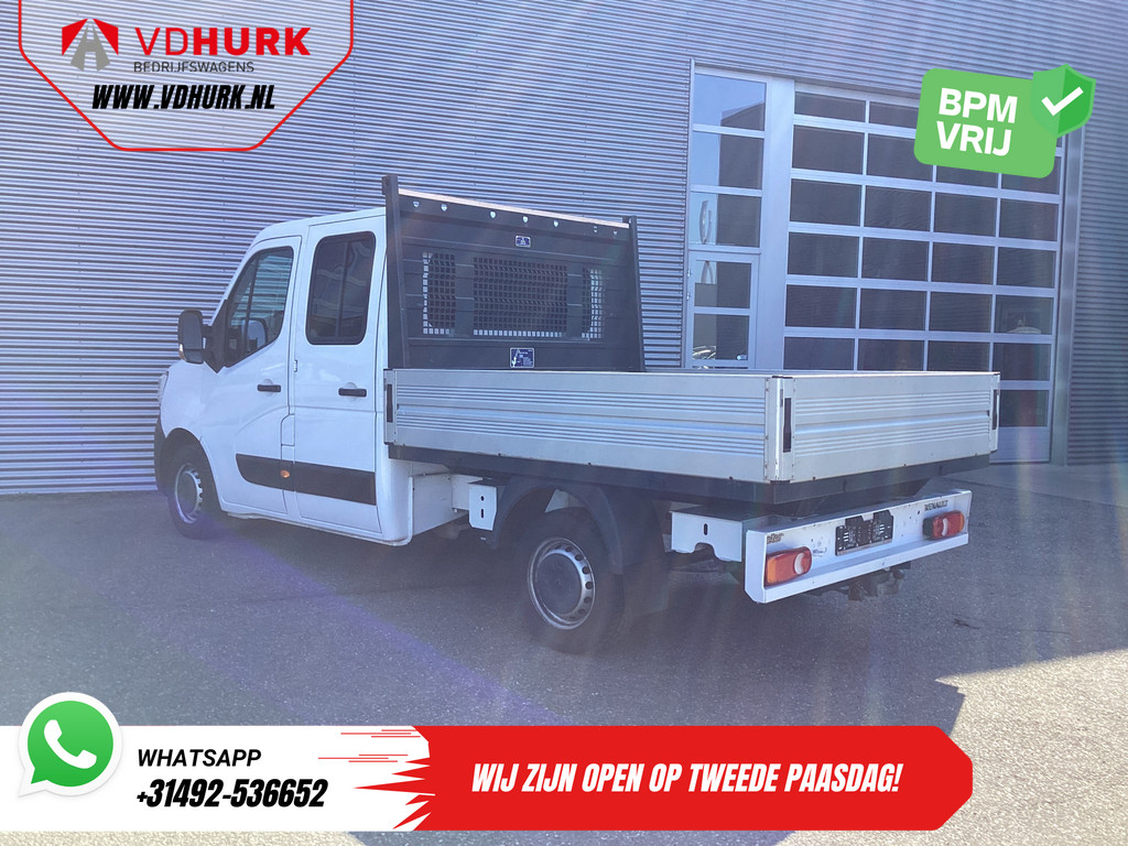 Renault Master Open laadbak 2.3 dCi 150 pk DC Dubbel Cabine Open laadbak/ 7 Pers./ 2.5t Trekverm./ Airco/ Trekhaak/ 242x204x40/ Pick-Up 1